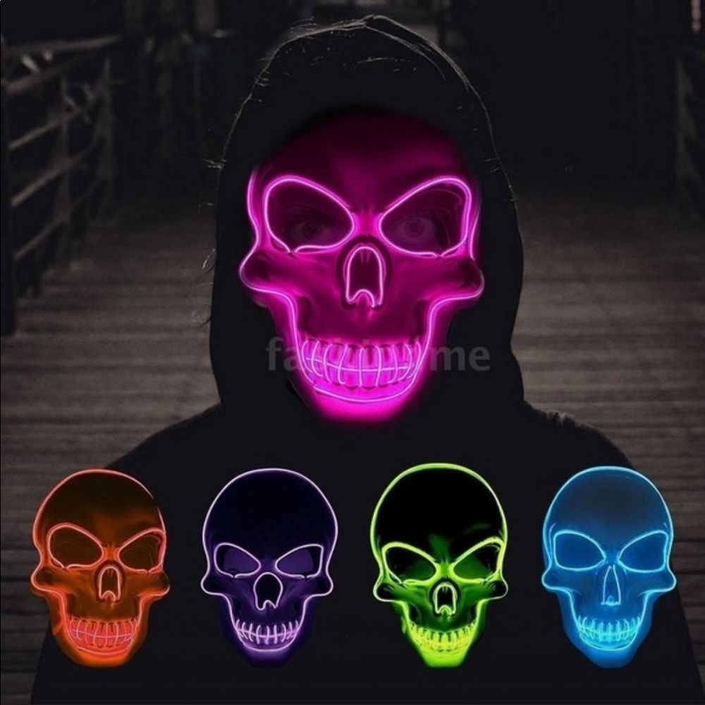 skeleton LED mask glows (unisex) Multi functions